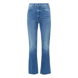 MOTHER High Rise The Hustler Ankle Fray Jeans Sorry I'm Staring size 34